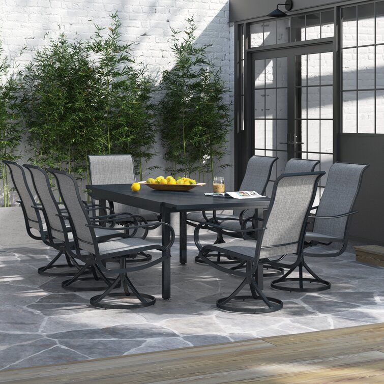 Patio dining best sale table metal